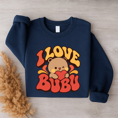 Bubu & Dudu Couple Sweatshirt – I Love Bubu I Love Dudu Retro Matching Set