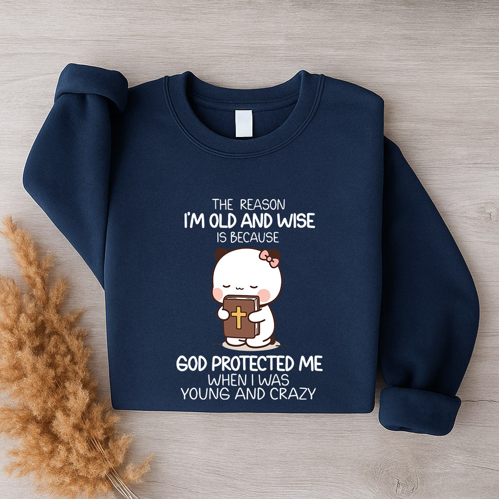 God Protected Me Christian Sweatshirt | Matching Faith-Based Couple Sweatshirt
