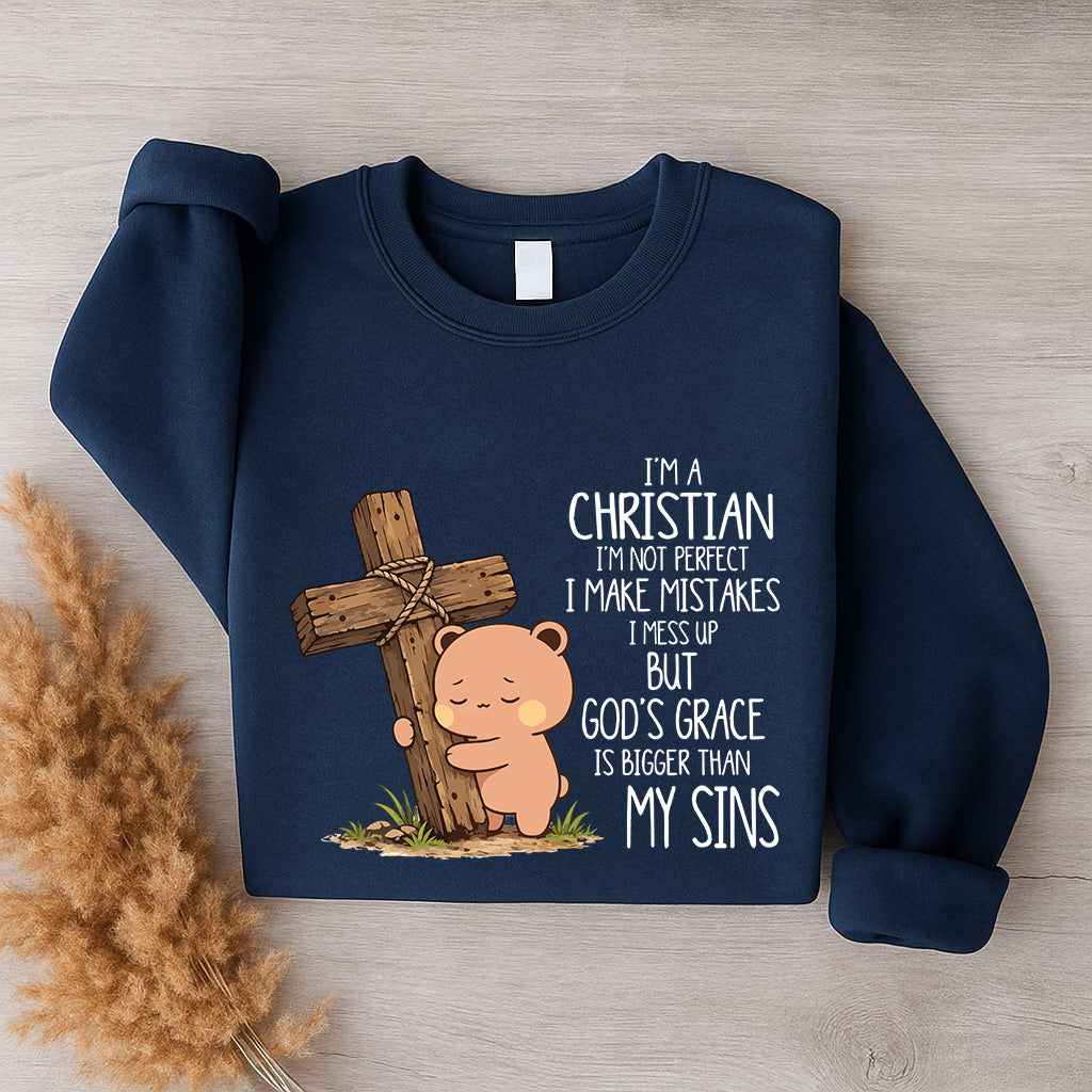 God's Grace Is Bigger Than My Sins Sweatshirt | Christian Matching Couple Sweatshirt