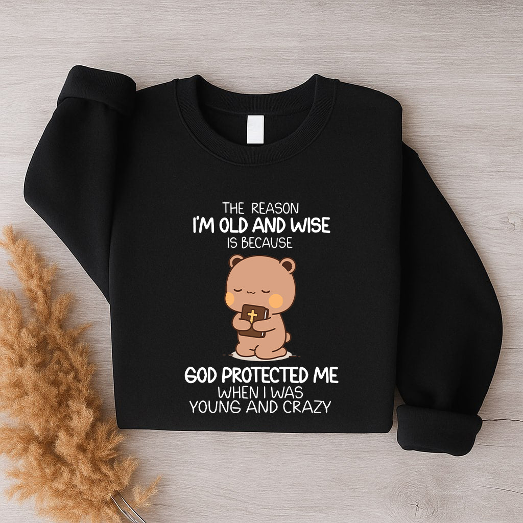 God Protected Me Christian Sweatshirt | Matching Faith-Based Couple Sweatshirt