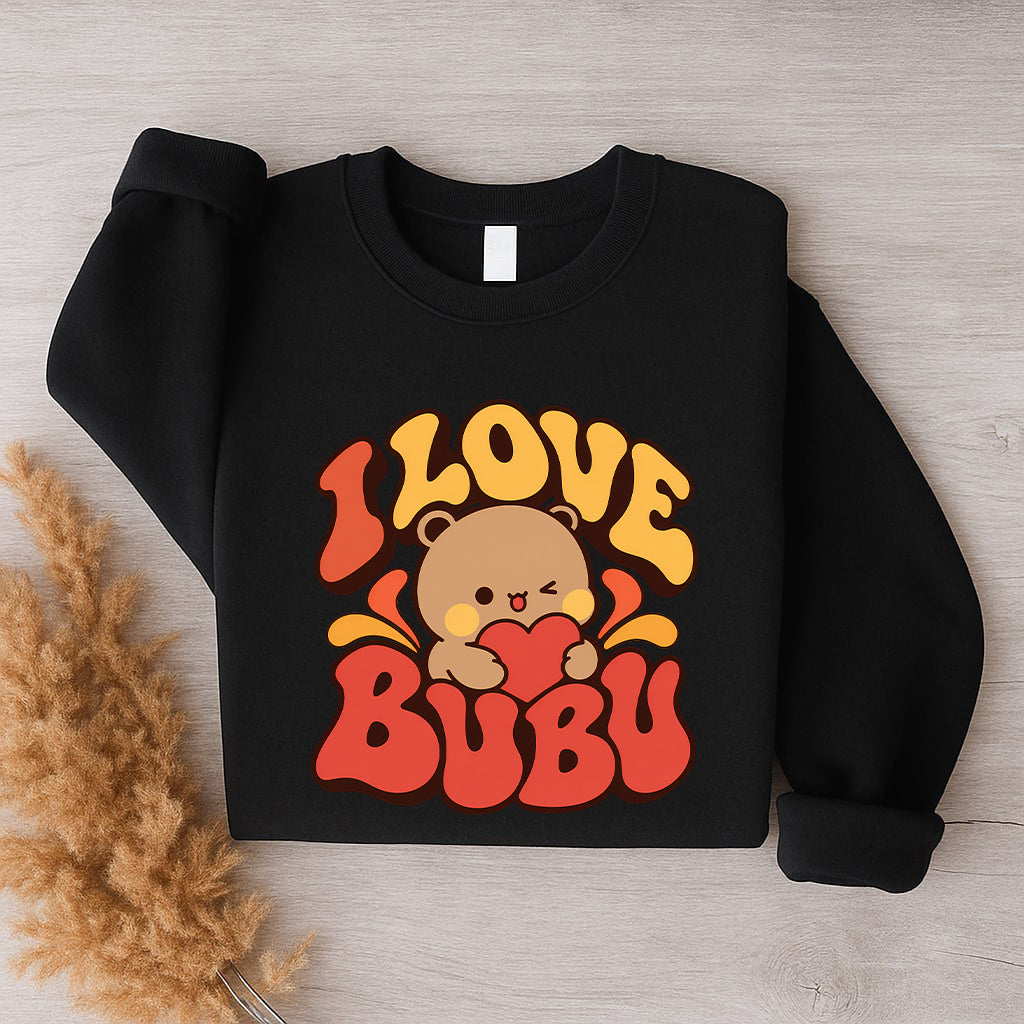 Bubu & Dudu Couple Sweatshirt – I Love Bubu I Love Dudu Retro Matching Set