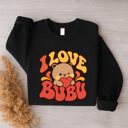 Bubu & Dudu Couple Sweatshirt – I Love Bubu I Love Dudu Retro Matching Set