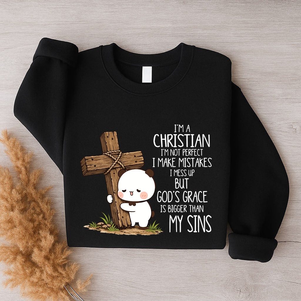God's Grace Is Bigger Than My Sins Sweatshirt | Christian Matching Couple Sweatshirt