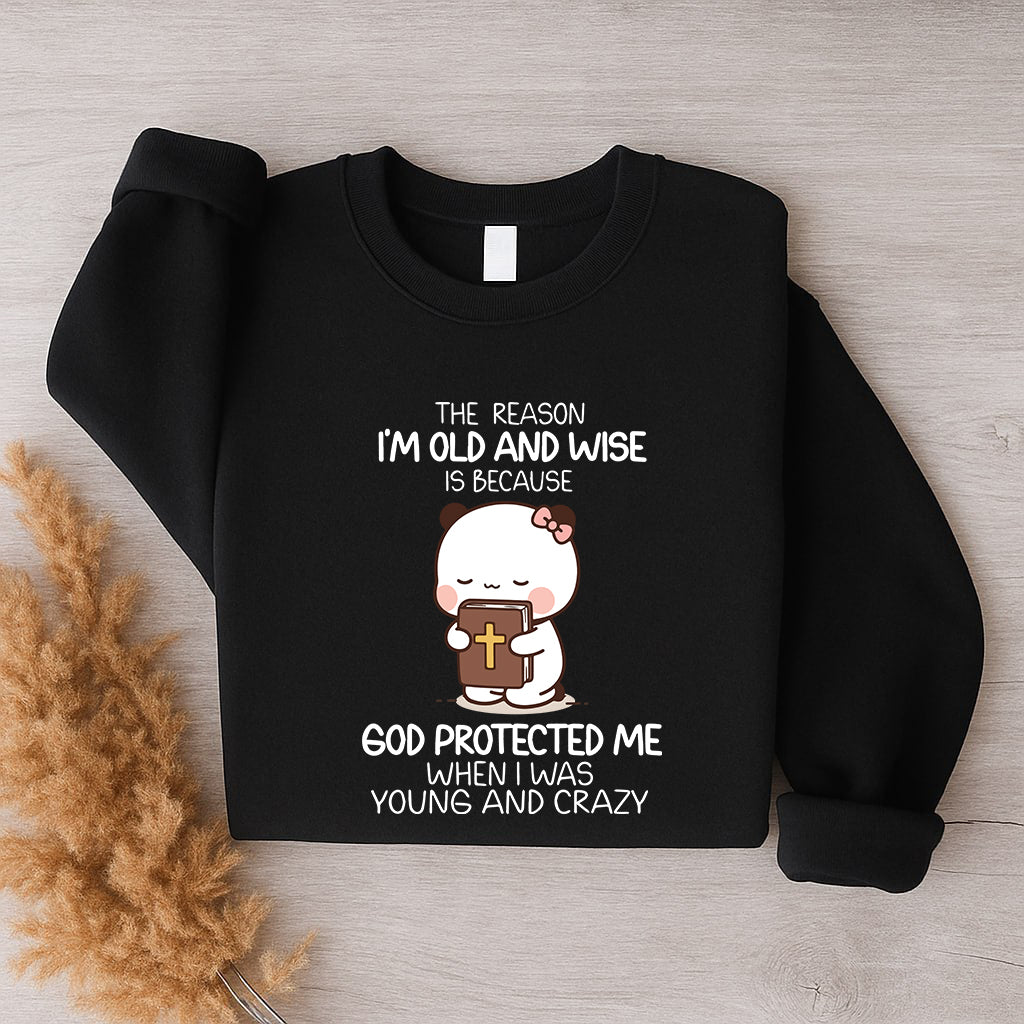 God Protected Me Christian Sweatshirt | Matching Faith-Based Couple Sweatshirt