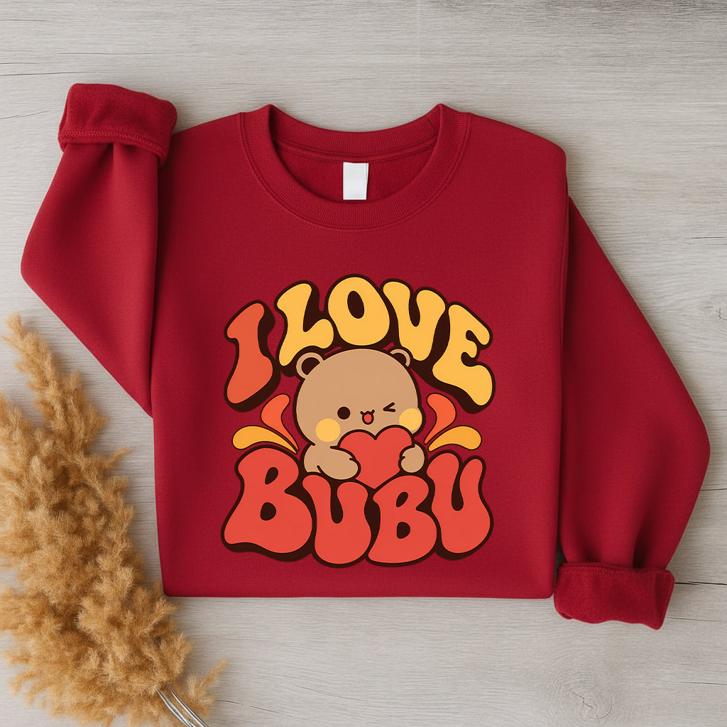Bubu & Dudu Couple Sweatshirt – I Love Bubu I Love Dudu Retro Matching Set
