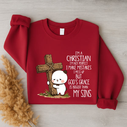 God's Grace Is Bigger Than My Sins Sweatshirt | Christian Matching Couple Sweatshirt