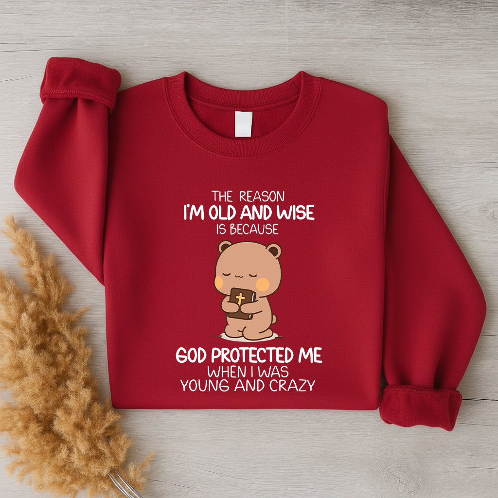 God Protected Me Christian Sweatshirt | Matching Faith-Based Couple Sweatshirt