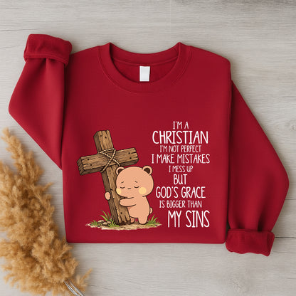 God's Grace Is Bigger Than My Sins Sweatshirt | Christian Matching Couple Sweatshirt