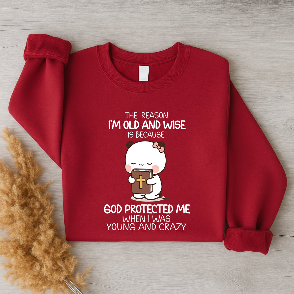 God Protected Me Christian Sweatshirt | Matching Faith-Based Couple Sweatshirt