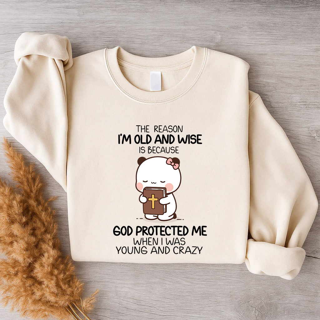 God Protected Me Christian Sweatshirt | Matching Faith-Based Couple Sweatshirt