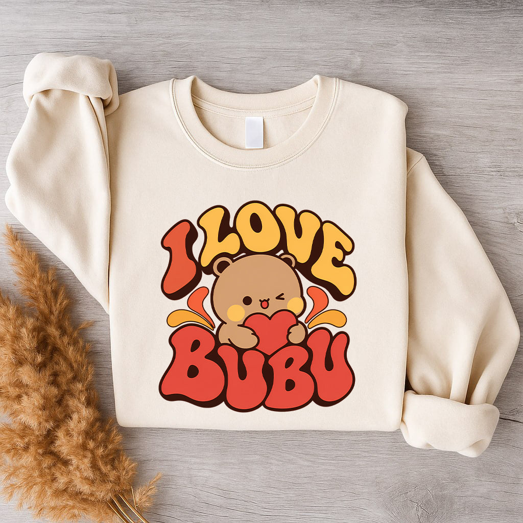 Bubu & Dudu Couple Sweatshirt – I Love Bubu I Love Dudu Retro Matching Set