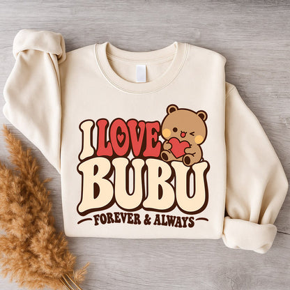 Bubu & Dudu Couple Sweatshirt – I Love You Forever & Always