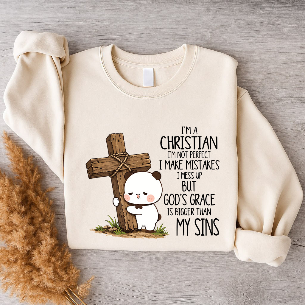 God's Grace Is Bigger Than My Sins Sweatshirt | Christian Matching Couple Sweatshirt