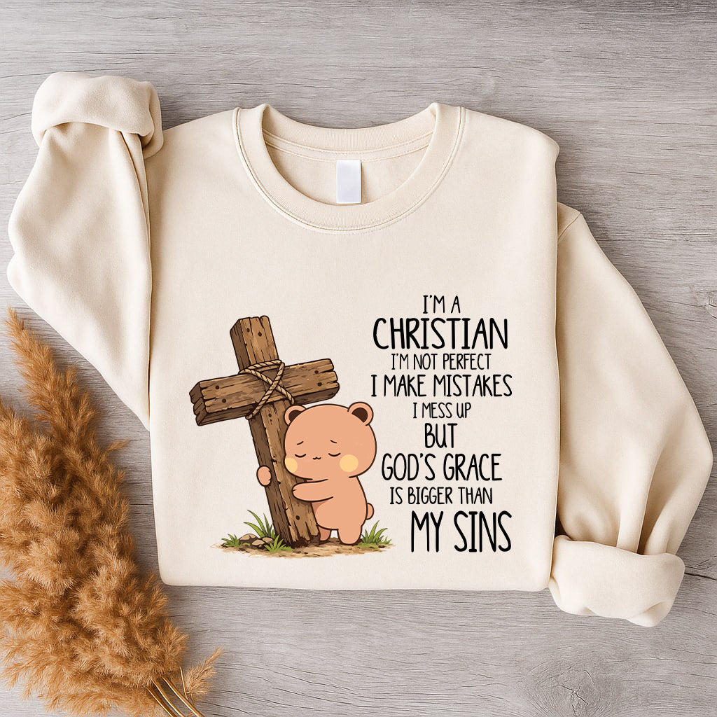 God's Grace Is Bigger Than My Sins Sweatshirt | Christian Matching Couple Sweatshirt