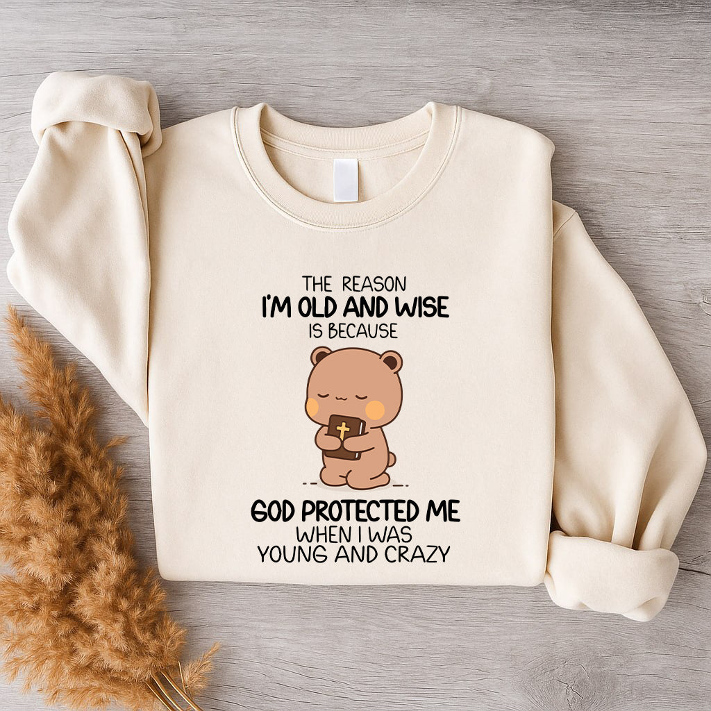 God Protected Me Christian Sweatshirt | Matching Faith-Based Couple Sweatshirt