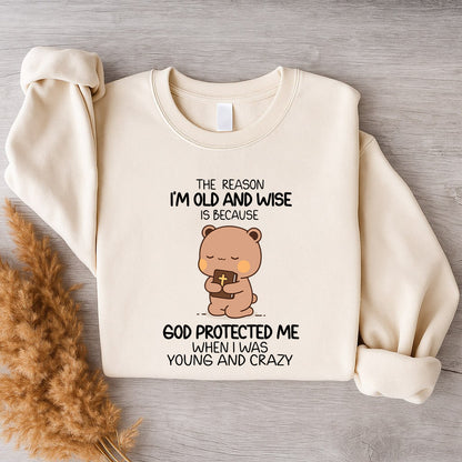 God Protected Me Christian Sweatshirt | Matching Faith-Based Couple Sweatshirt