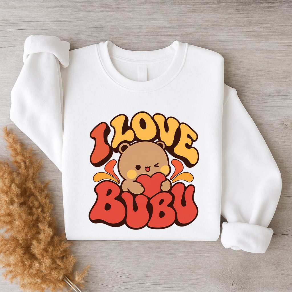 Bubu & Dudu Couple Sweatshirt – I Love Bubu I Love Dudu Retro Matching Set