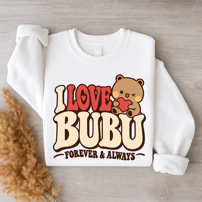Bubu & Dudu Couple Sweatshirt – I Love You Forever & Always