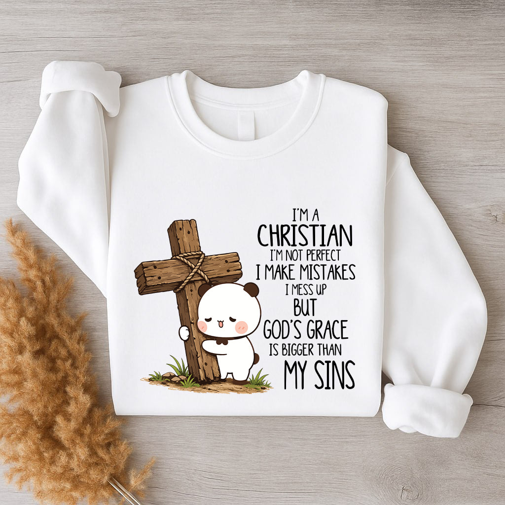 God's Grace Is Bigger Than My Sins Sweatshirt | Christian Matching Couple Sweatshirt