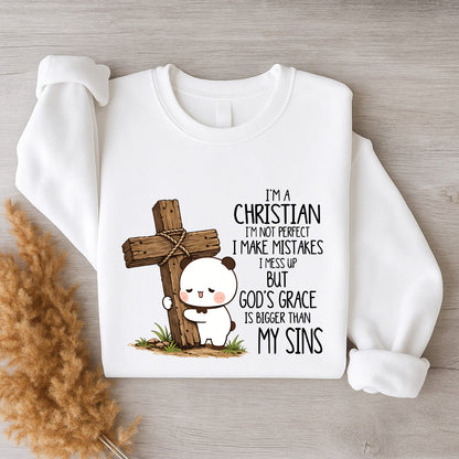 God's Grace Is Bigger Than My Sins Sweatshirt | Christian Matching Couple Sweatshirt