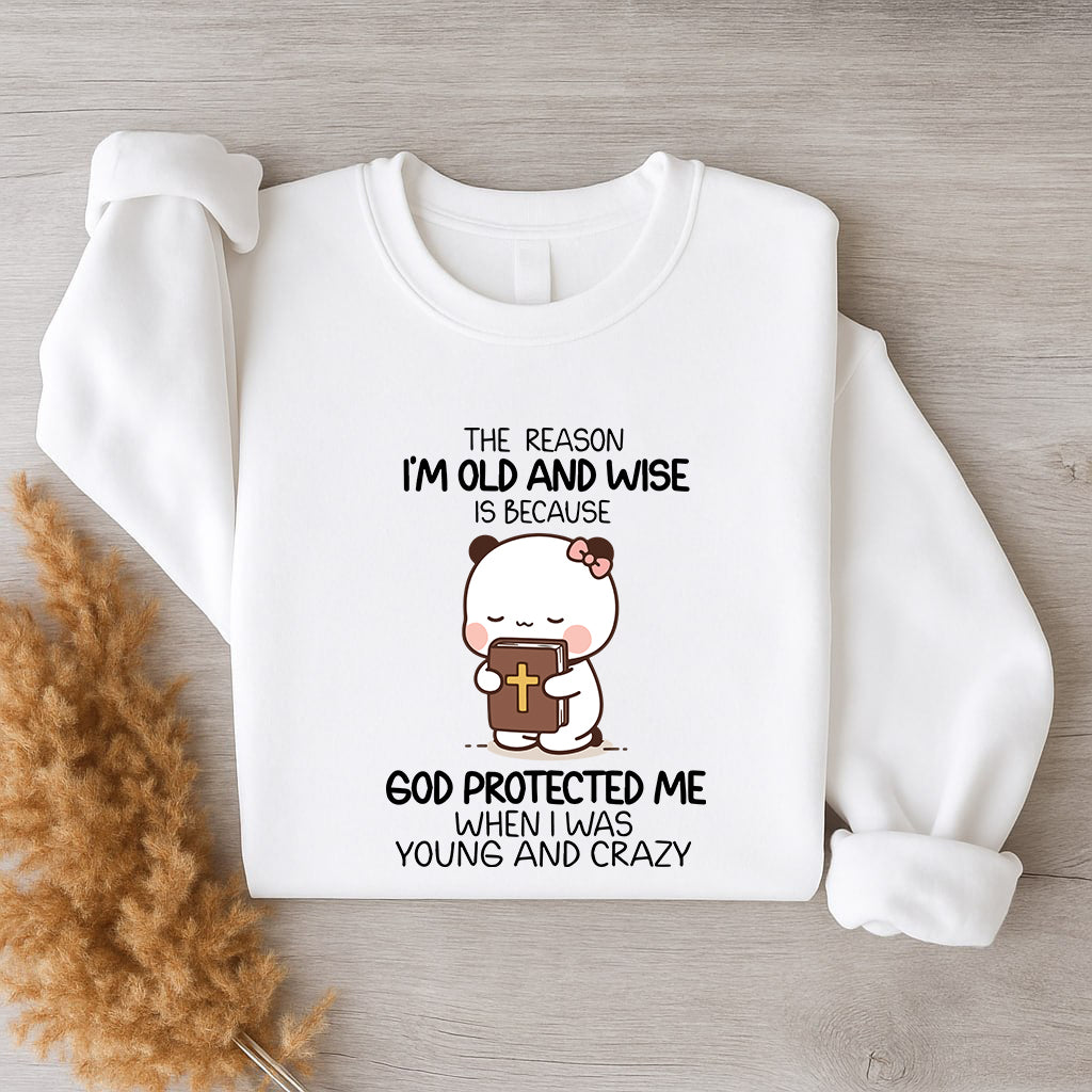 God Protected Me Christian Sweatshirt | Matching Faith-Based Couple Sweatshirt