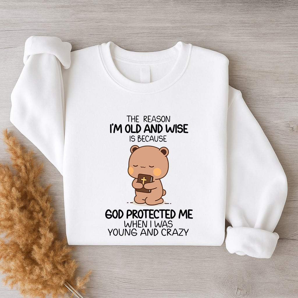 God Protected Me Christian Sweatshirt | Matching Faith-Based Couple Sweatshirt
