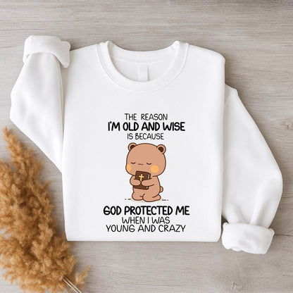 God Protected Me Christian Sweatshirt | Matching Faith-Based Couple Sweatshirt