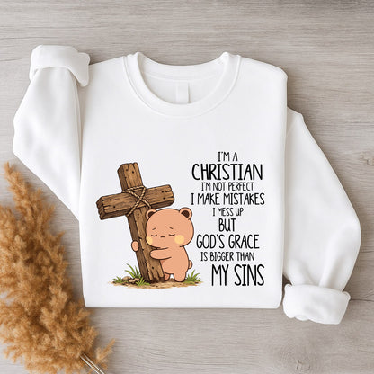 God's Grace Is Bigger Than My Sins Sweatshirt | Christian Matching Couple Sweatshirt
