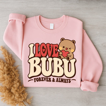 Bubu & Dudu Couple Sweatshirt – I Love You Forever & Always