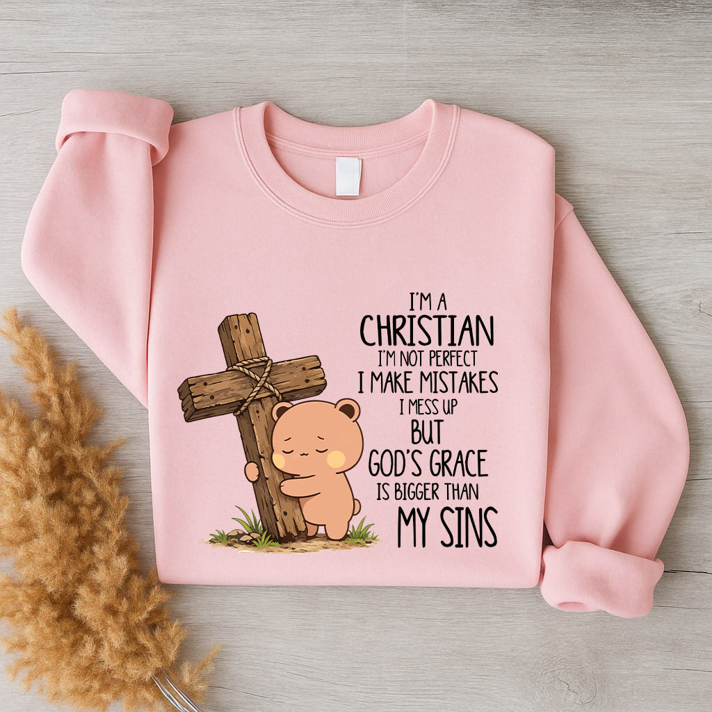 God's Grace Is Bigger Than My Sins Sweatshirt | Christian Matching Couple Sweatshirt