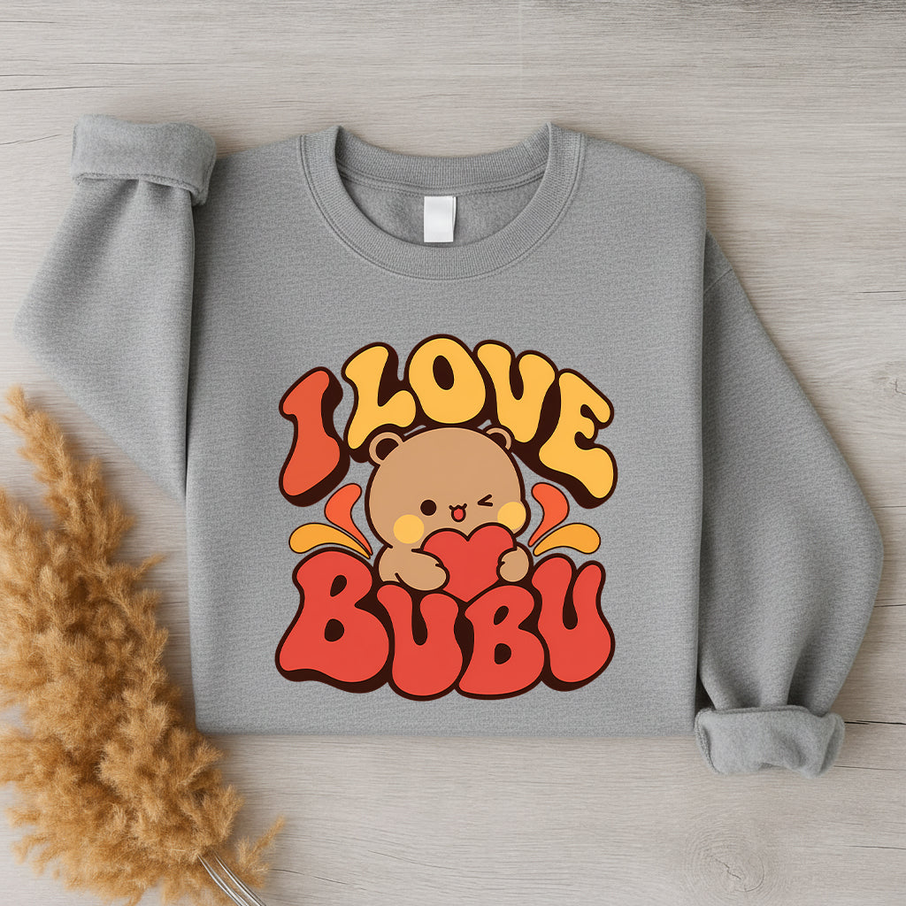 Bubu & Dudu Couple Sweatshirt – I Love Bubu I Love Dudu Retro Matching Set