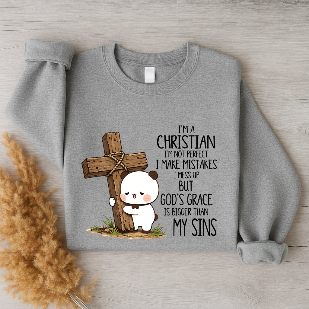 God's Grace Is Bigger Than My Sins Sweatshirt | Christian Matching Couple Sweatshirt