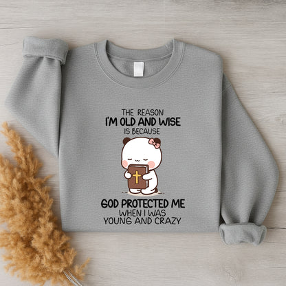 God Protected Me Christian Sweatshirt | Matching Faith-Based Couple Sweatshirt
