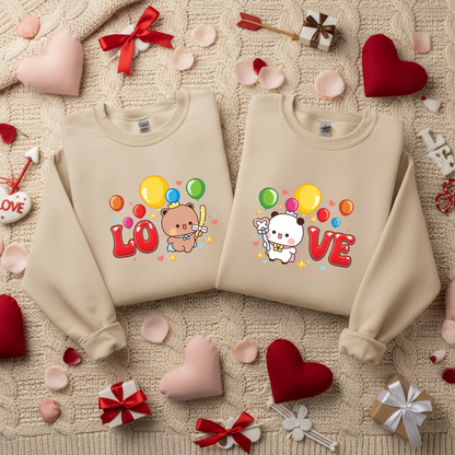 Bubu & Dudu LOVE Matching Couple Sweatshirts – Valentine