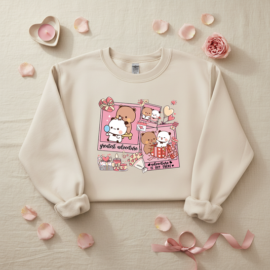 Bubu & Dudu Love Adventure Valentine Sweatshirt