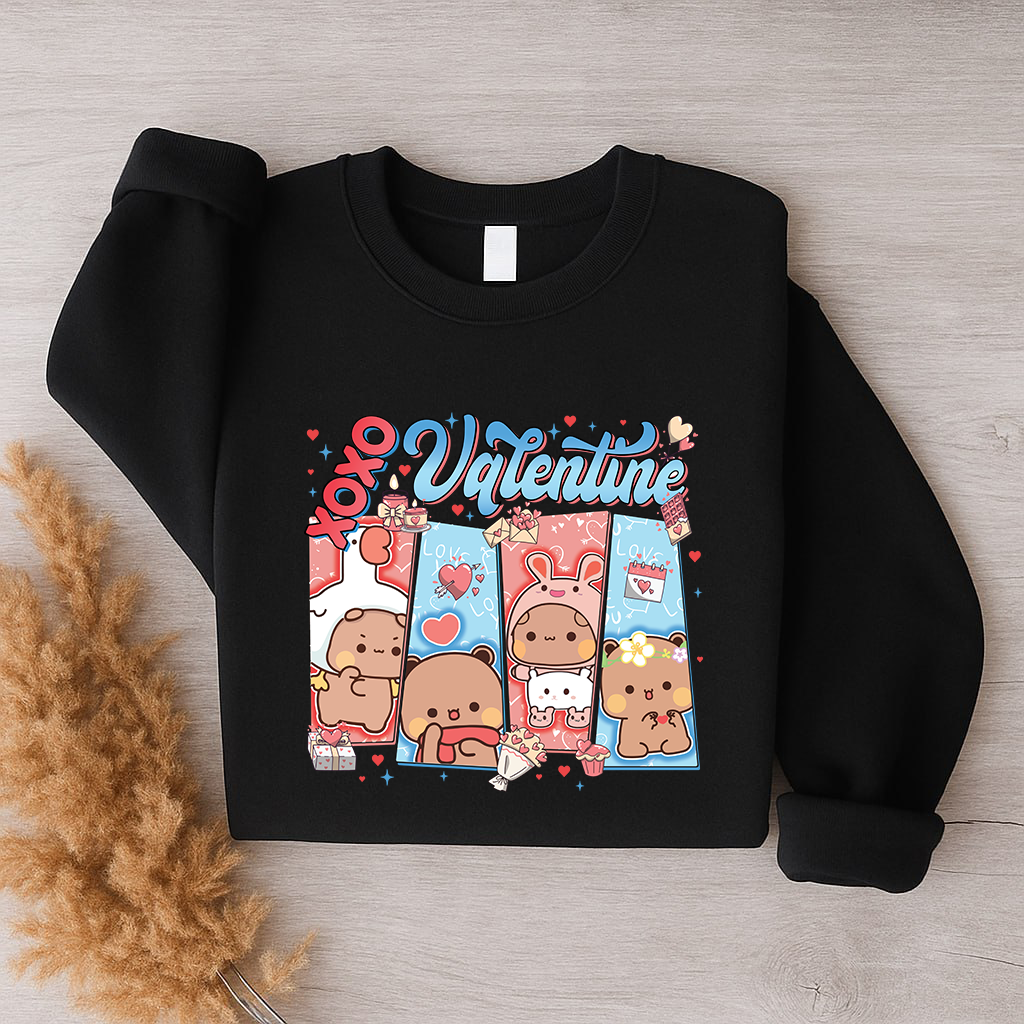 Bubu & Dudu XOXO Valentine Couple Sweatshirt