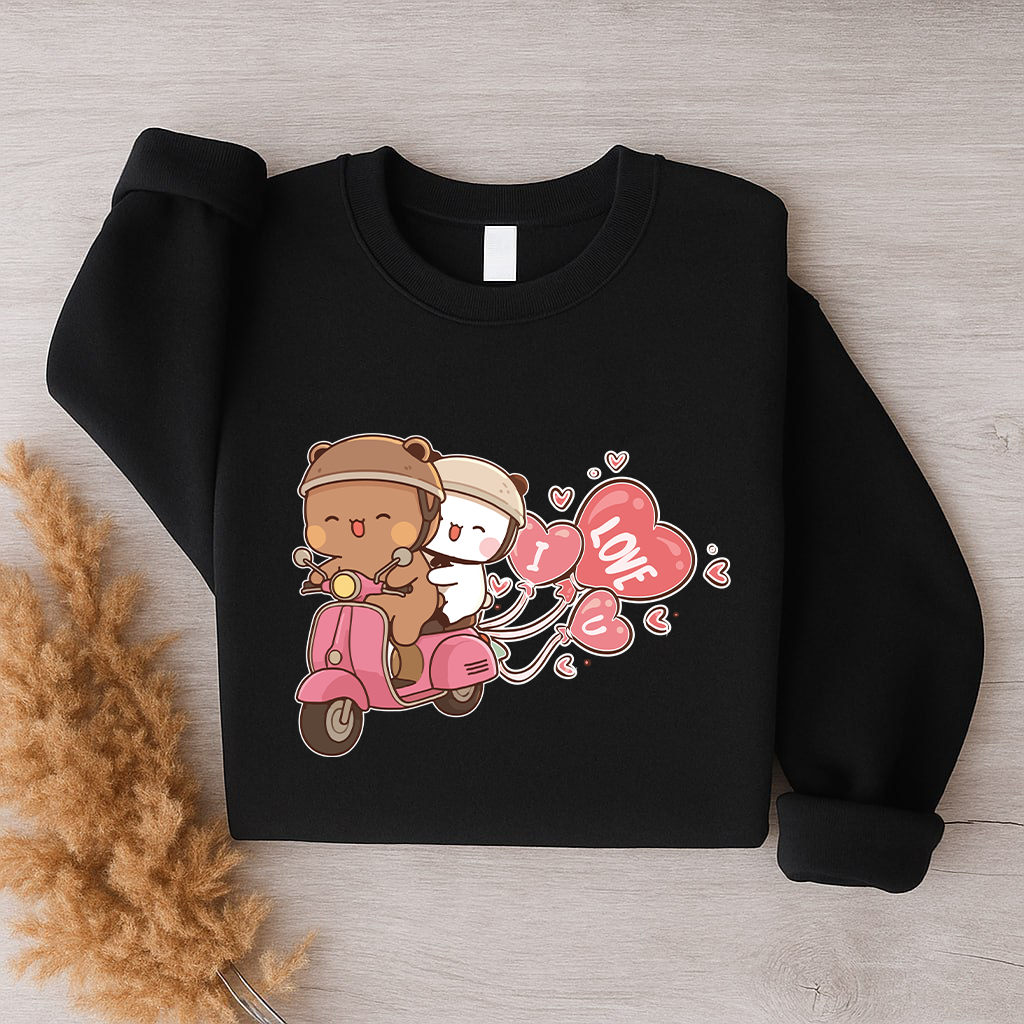 Bubu Dudu Love Scooter Valentine Sweatshirt