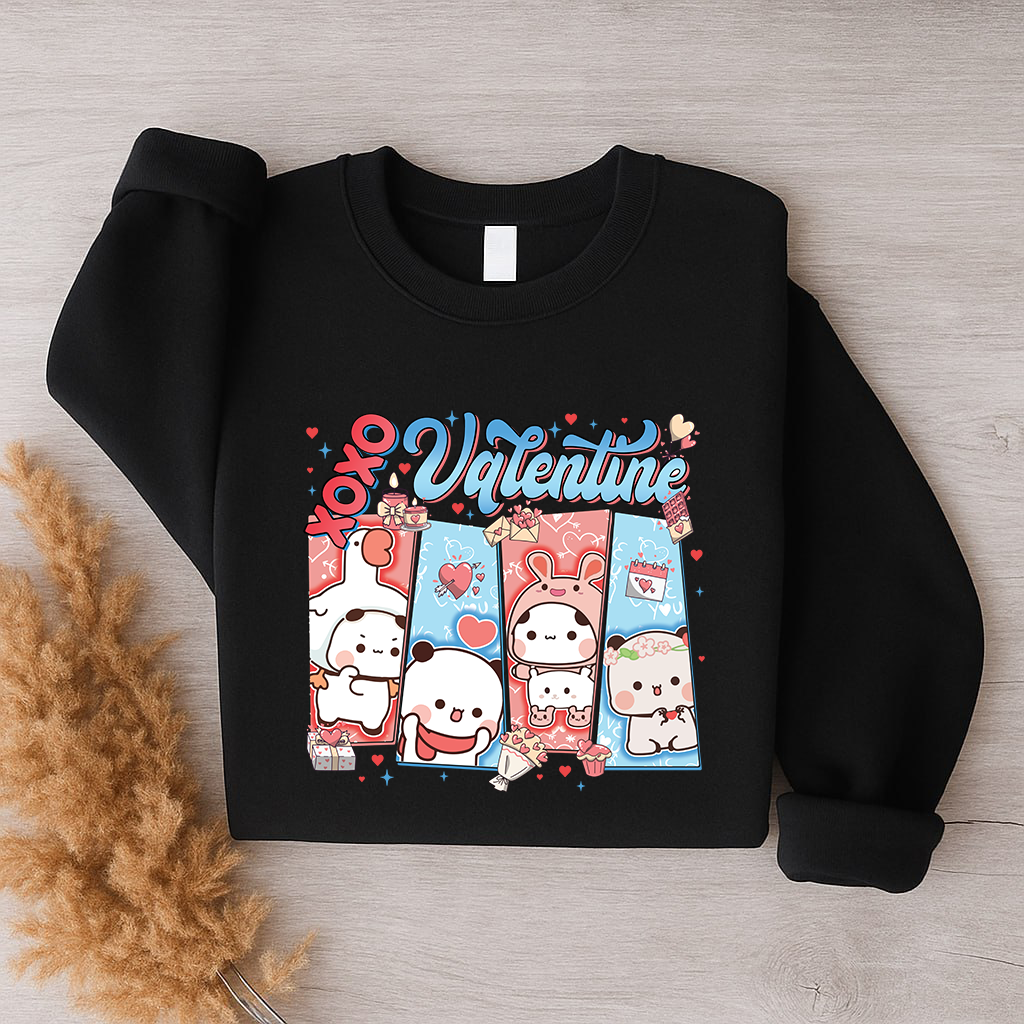 Bubu & Dudu XOXO Valentine Couple Sweatshirt