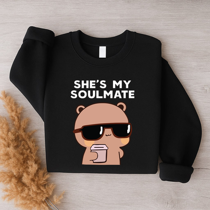 Soulmate & I Don’t Know Him – Bubu Dudu Couple Sweatshirts