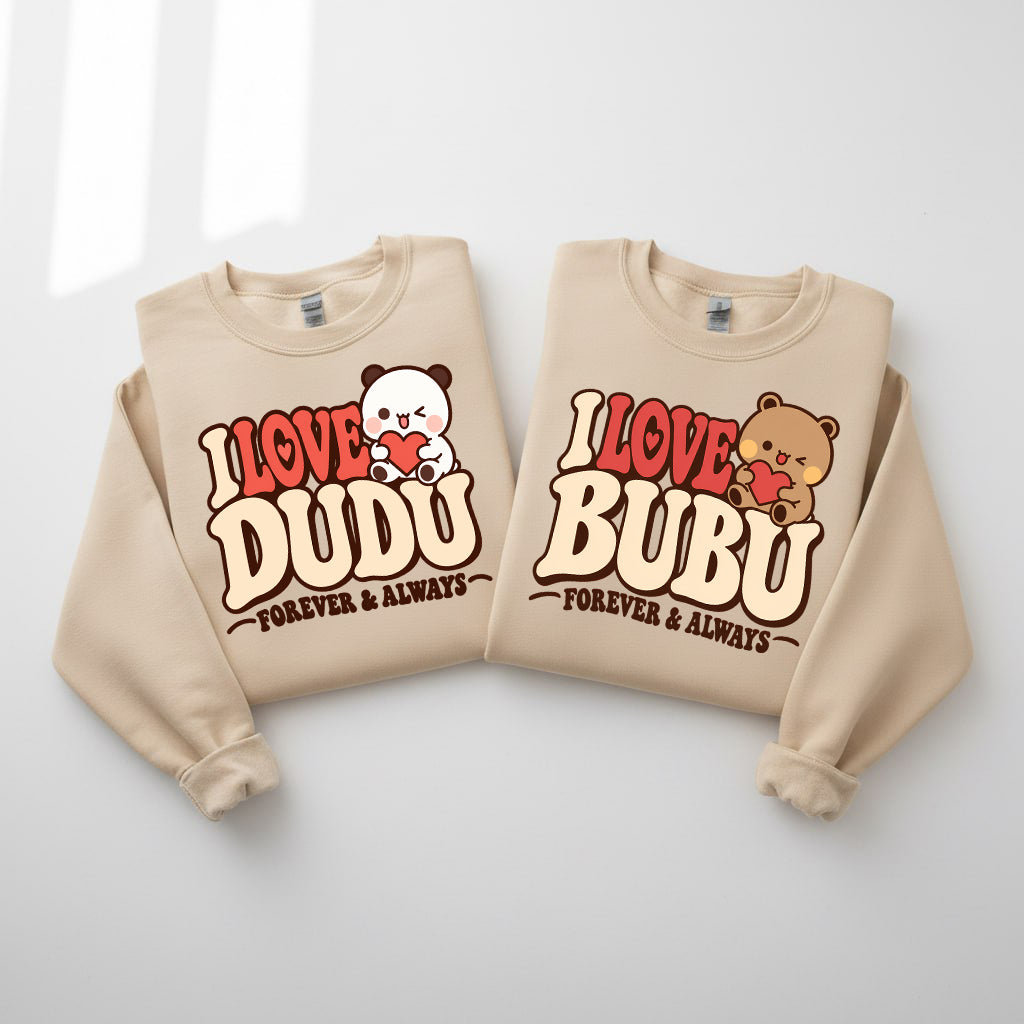 Bubu & Dudu Couple Sweatshirt – I Love You Forever & Always