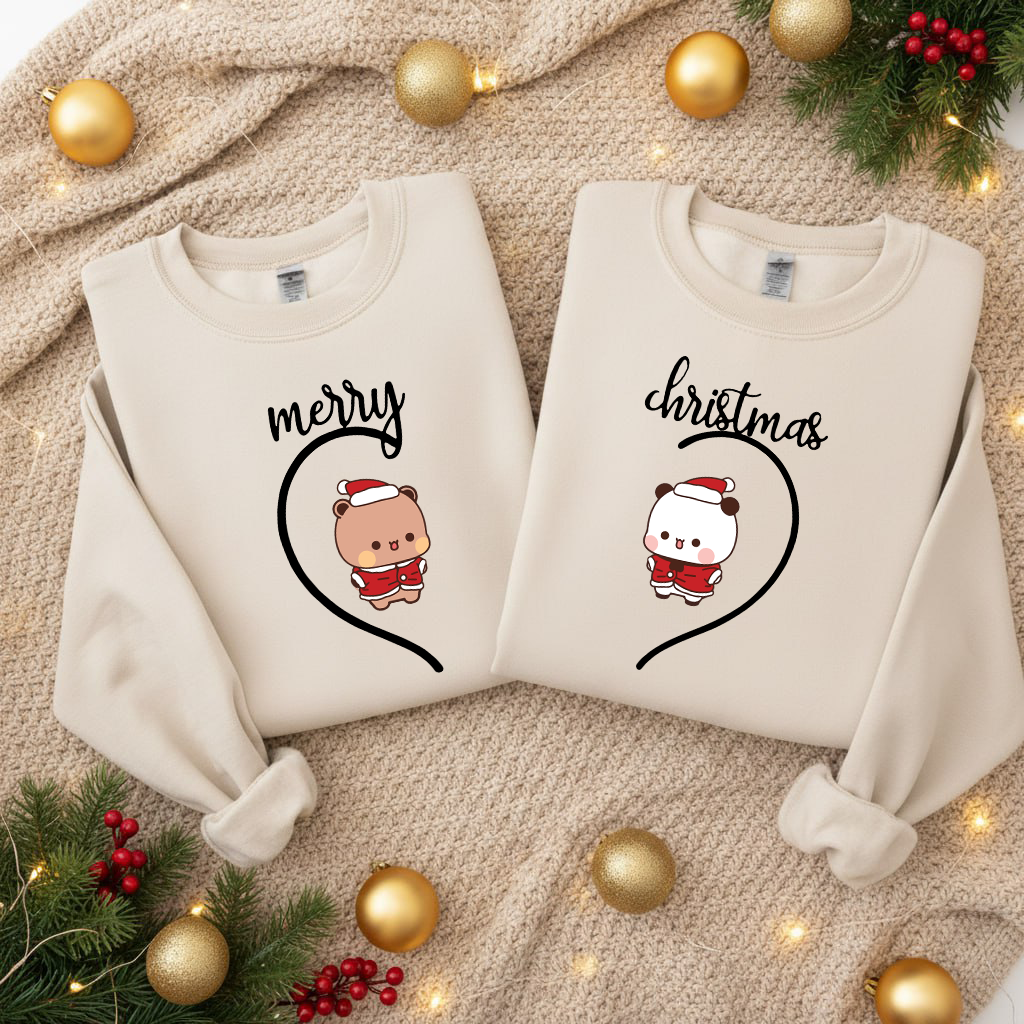 Cute Bubu & Dudu Xmas Couple Sweatshirts