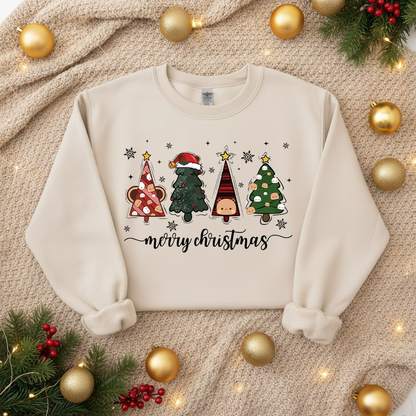 Bubu & Dudu Merry Christmas Sweatshirt – Cute Holiday Tree Design