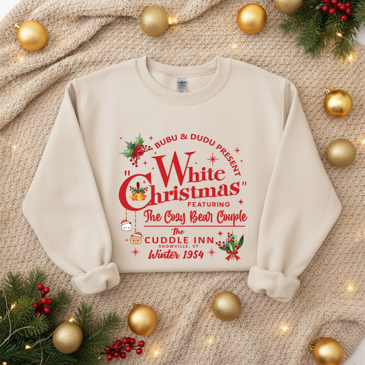 Bubu & Dudu White Christmas Sweatshirt – Vintage Xmas Sweater