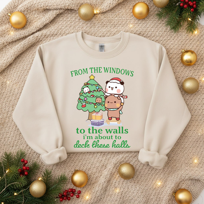 Bubu & Dudu Deck These Halls Christmas Sweatshirt
