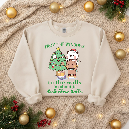 Bubu & Dudu Deck These Halls Christmas Sweatshirt