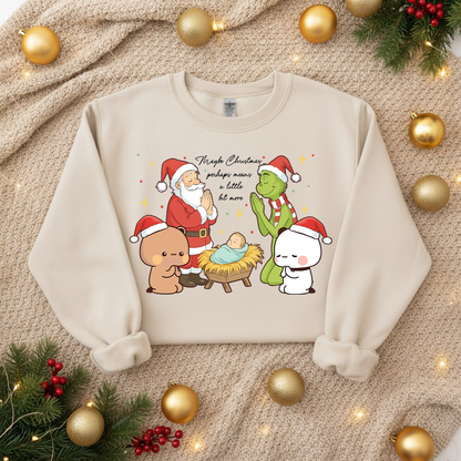 Bubu Dudu Christmas Crewneck – Santa & Grinch