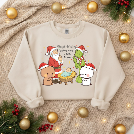 Bubu Dudu Christmas Crewneck – Santa & Grinch