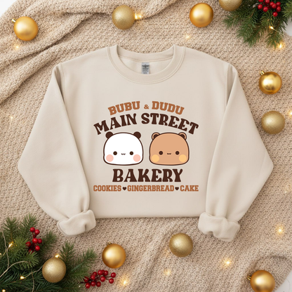 Bubu & Dudu Holiday Sweatshirt - Main Street Bakery Design