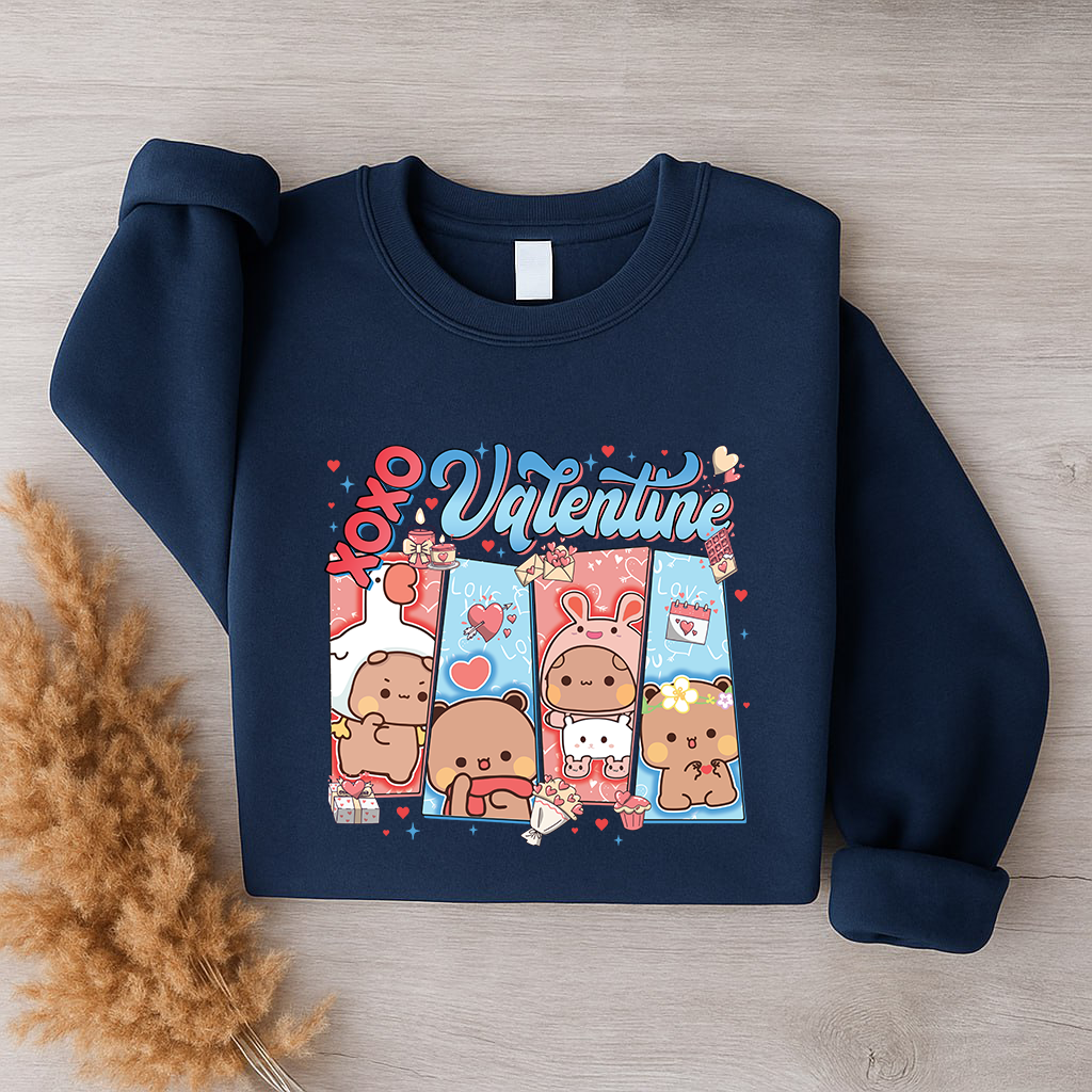 Bubu & Dudu XOXO Valentine Couple Sweatshirt