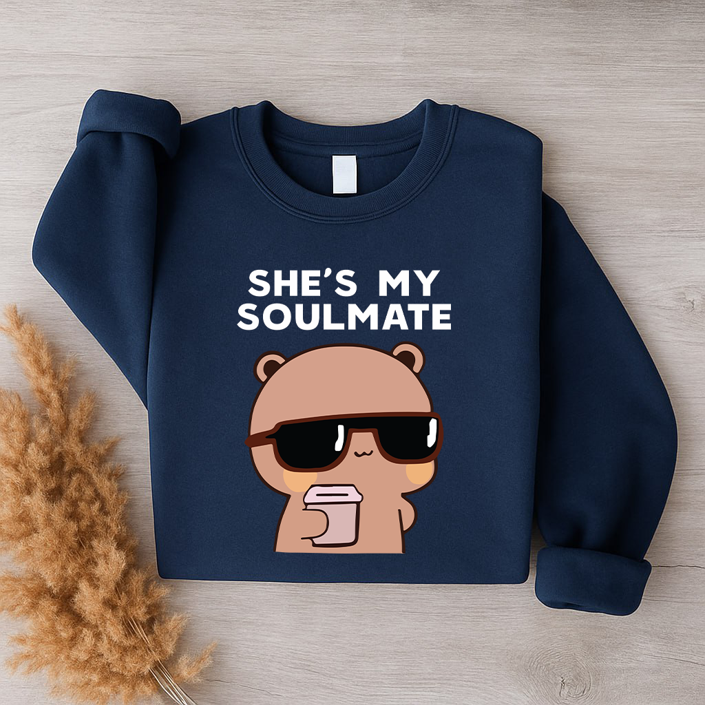 Soulmate & I Don’t Know Him – Bubu Dudu Couple Sweatshirts